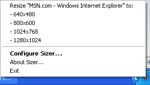 Sizer Configuration